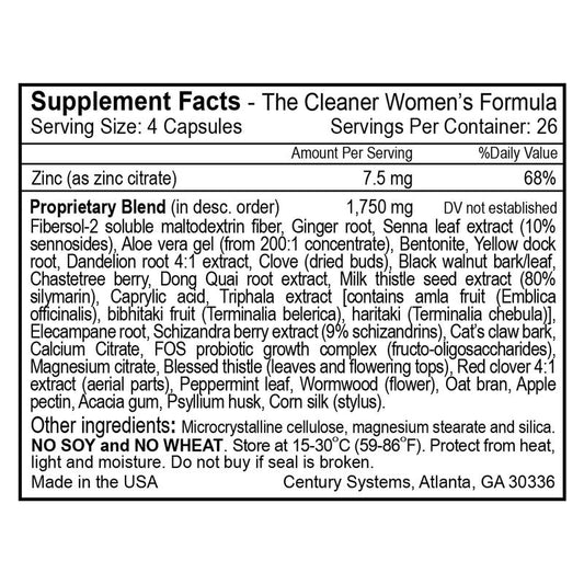 The Cleaner Detox 7 Day Women Bloat Relief Everyday Tummy Gut Detox Natural Supplement Energy Antioxidants Probiotics Fiber Electrolytes